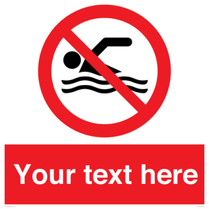 Custom prohibition no swimming